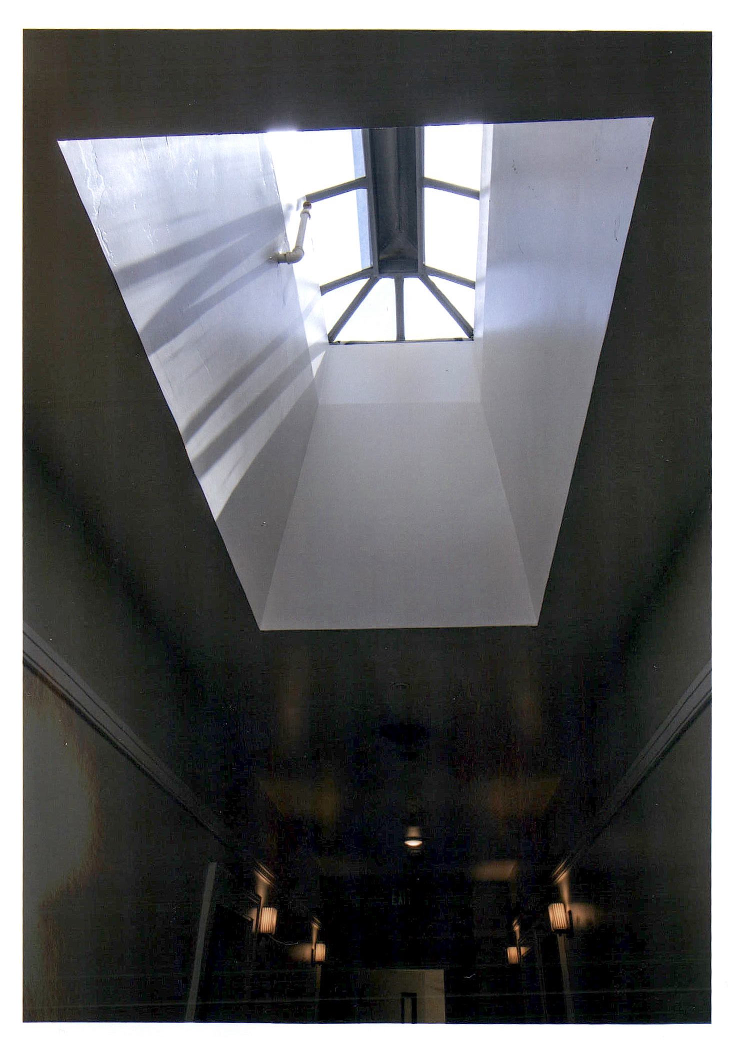 After: restored third floor hallway skylight.